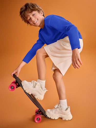 Image of Haloumoning Kids Boys Long Sleeve Crewneck T-Shirts Tee Tops 5-14 Years