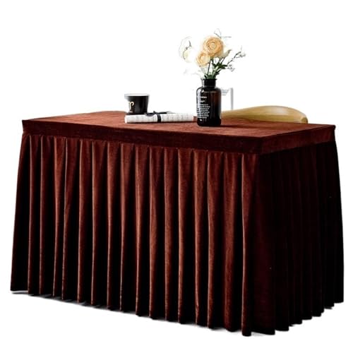 ZYAGH Einfarbige Gold-Samt Tischrock