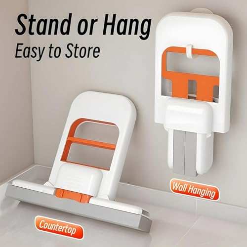 Miniatura 8 de Mini Trapeador Portátil,Mini Trapeador De Limpieza De Escritorio Autoapretable, Uso Húmedo Y Seco, Diseño Multifuncional Adecuado Para Baños,Mesas De Comedor,Cocinas,Vidrio,Mesas De Café Y Automóviles