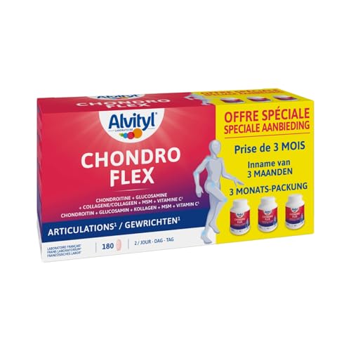 ALVITYL - Chondroflex - 5 éléments essentiels - Mobilité articulaire - 90 jours de prise renouvelable – Chondroflex - Glucosamine + Chondroïtine +...