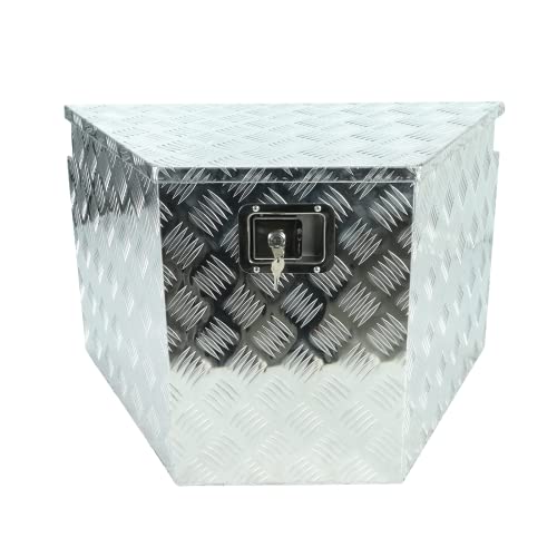 BLACKHORSE-RACING 29inch Heavy Duty Aluminum Trailer Tongue Tool Box for Pick Up Truck Bed RV ATV with Lock & Keys -Silver（29" L x 17" W x 18" H）