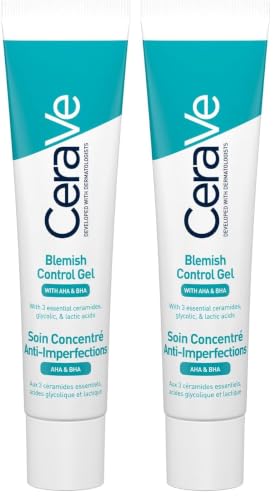 Image of CeraVe Blemish Control Gel with 2% Salicylic Acid and Niacinamide, Treats Blemish-Prone Skin By Reducing Acne and Blackheads. Acne Spot Treatment Gel Minimises Pores & Prevents Breakouts, 40ml