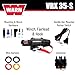 WARN 101030 VRX 35-S Powersports Winch with Handlebar Mounted Switch and Synthetic Rope: 3/16