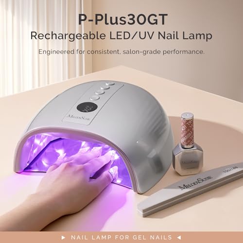 Image of MelodySusie Full-Hand Cordless UV LED Nail Lamp P-Plus30GT with Metal Base