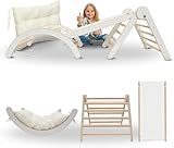 MAMOI® Klettergerüst Kletterdreieck Indoor 4 in 1 Set. Montessori Kletterbogen mit Kissen, Indoor Spielplatz