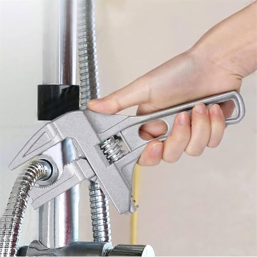 Image of Multi-Functional Adjustable Wrench | 5-in-1 Heavy-Duty Spanner for DIY, Plumbing, and Mechanical Repairs | Ergonomic Grip & Durable Steel Build