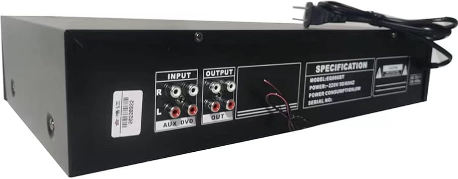 EQ666BT Dual 20 Band Graphic Equalizer Audio Digital Effects Controller, Hifi Home EQ Tuning Equalizer, Stereo Treble Mid Bass Adjustment, Built-in Bluetooth/USB