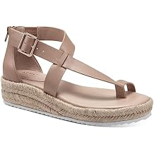 Alfani Womens Moira Asymmetric Toe Loop Wedge Sandals