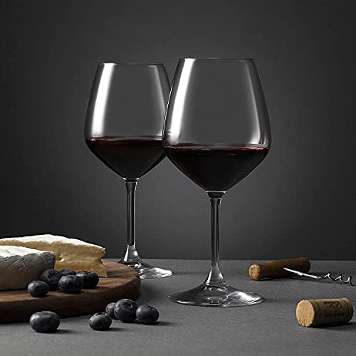Paksh Novelty Italian Red Wine Glasses - 18 Ounce - Wine Glass Clear (Set of 4) by Paksh Novelty - Used condition - US$22.07