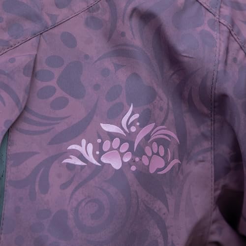 GreaterGood Orchid Paw Print Lightweight Rain Jacket with Magical Hidden Design, 2X - Image 2