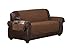 Quick Fit Reynold Durable Quality Reversible Water Resistant Cover for Dogs, Kids, Pets-Sofa Slipcover For Couch, Recliner, Loveseat or Chair, Chocolate-Natural