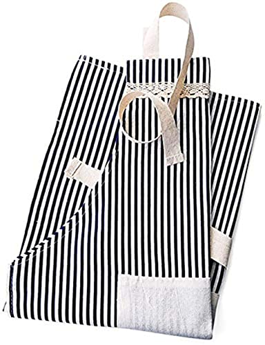 Image of KPNG Cotton Linen Cooking Apron Adjustable Kitchen Apron Soft Chef Apron with Pocket for Women and Men