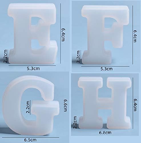 2.5 Inch 26 Pack English Alphabet Letter Mold - Silicone Mold for Resin Casting - Capital Letter Mold by ESEENS - Image 3