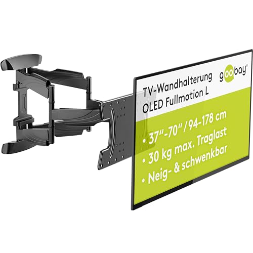 goobay TV Wandhalterung – Ideal für OLED-, Flatscreen and Curved Fernseher von 37 bis 70 Zoll,...