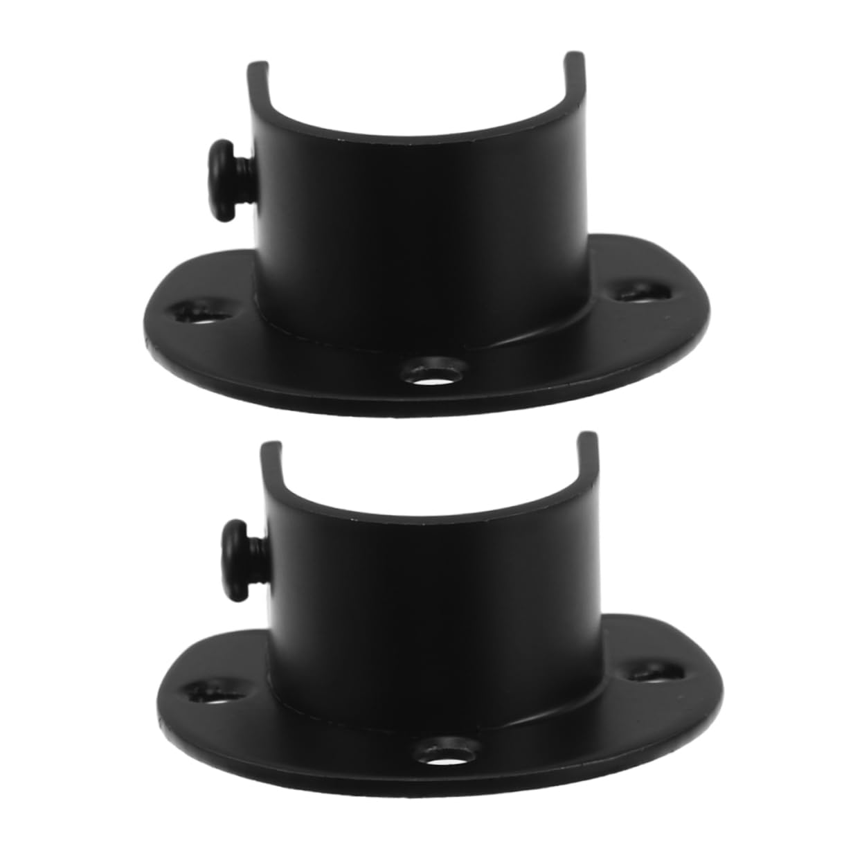 Zerodeko 2pcs Stainless Steel Closet Rod Brackets U Shaped Heavy Duty Rod Holders for Wardrobe Shower Curtain Support Durable Open Design for Easy Installation and Replacement