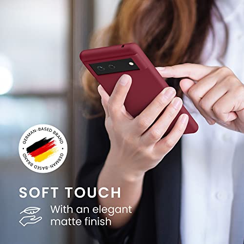 kwmobile Case for Google Pixel 6 Case - Soft Cover - Shockproof TPU Material - Wireless Charging - Rhubarb Red - Image 4