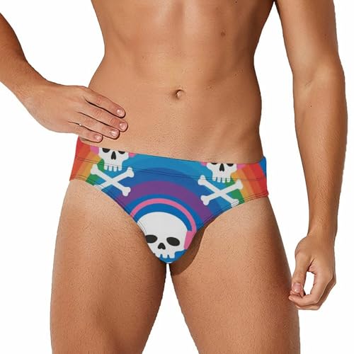 Men's Low Waist Swim Beach Briefs Breathable Bikini Trunk