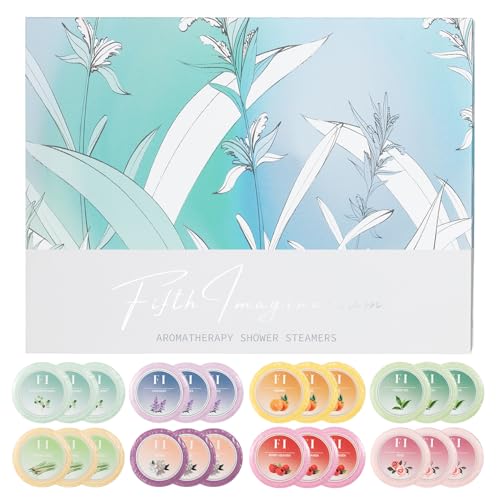 Fifth Imaginarium Shower Steamers Aromatherapy 24 Pcs of 8 Scents - Perfect Holiday Gifts, Birthday Gift, Travel Essentials, Stress Relief, Self Care, Bath Bombs for Women and Men