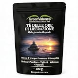GreenValence Tisana della Sera - Miscela di Erbe per Momenti di Relax | Melissa, Passiflora, Fiori di Tiglio, Valeriana e Petali di Papavero | Erbe Sfuse | Idea Regalo (100 g)