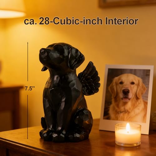 Pet Urns for Dogs, 7.5" 28 Cu/in Angel Dog Statue, Resin Decorative Urn for Dog Ashes Memorial for Dog Loss by Generic - Used condition - Image 3