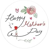 HEYINSHEN Happy Mother's Day Gift Stickers Mother's Day Label Stickers Floral Gift Tag Sticker for Mothers Day 1.5'' Floral Mom Thank You Gifts Seal Label Sticker for Envelope Card Box Gifts Wrapping
