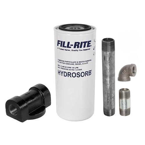 Fill-Rite 1210KTF7019 3/4 18 GPM (68 LPM) 10 Micron Hydrosorb Fuel Filter with Filter Head Kit