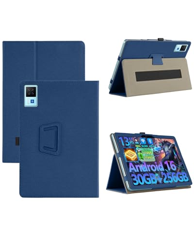 Hülle für DOOGEE U13 13-Zoll-Tablet – PU-Leder-Klappcover mit klappbarem Ständer, sturzfest & Kratzfest, Blau