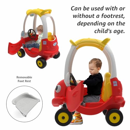 Amazon Brand - Jam & Honey Sports Coupe (Red) | Ride on for Kids 18Months to 4 Years Upto 25 Kgs | Steering Wheel, High-Back Seat, Storage, Removable Footrest | Wide Wheels, Rounded Edges - Image 2