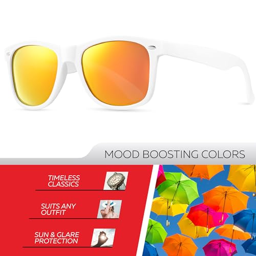 Image of Retro Rewind Polarized Sunglasses for Women Men - UV400 Classic Square Vintage Shades Trendy Unisex Sun Glasses