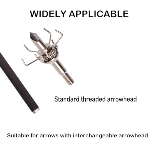 image for KURUGEILI 12PK 100 Grain Small Game Broadheads Blunt Judo Points with 