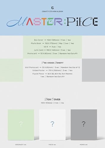 Miniatura 2 de CRAVITY Master  Piece 5th Mini Album POB+Photobook+Lyric card+Photocard+Tracking Sealed Random