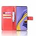 for ZTE Blade V50 Smart Phone Case, 3D Shockproof Flip PU Leather Notebook Shock-Absorption Wallet Cases Folio Magnetic Protective Cover with Stand Card Holder Slots for ZTE Blade V50 Smart red