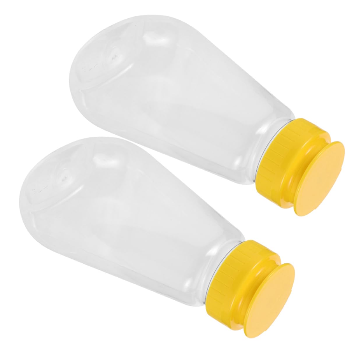 Garneck 2pc Mini Portable Honey Dispenser for Salad Dressing Refillable Condiment Squeeze Bottle Plastic Airtight Seal