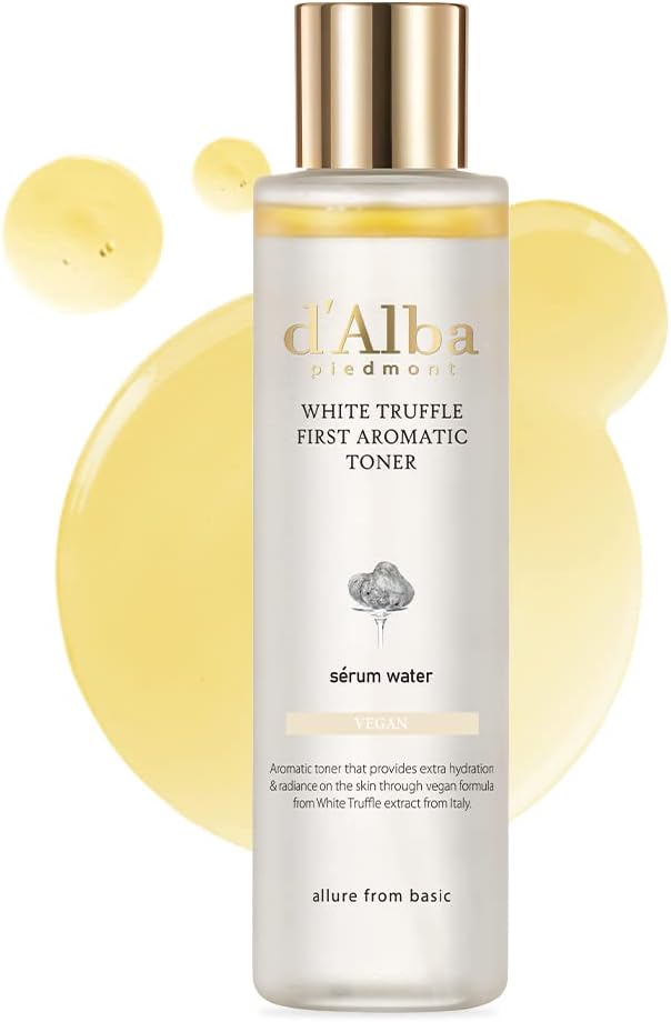 d’alba Piedmont Italian White Truffle First Aromatic Toner, Vegan Skincare, Gentle Hydrating Toner with White Truffles, Weakly Acidic Toner, Skin Texture Enhancement, Surfactant Free, Korean Skincare