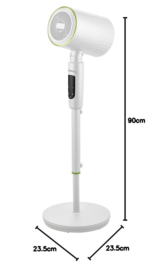 Melchioni Family | Termoventilatore da Terra con Telecomando, Funzione di Oscillazione e Up&Down, Regolabile, Ventilazione e Riscaldamento, Colore Bianco