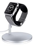 Just Mobile Lounge Dock Aluminum Designer Angle-Adjustable Charging Stand for Apple Watch - Retail Packaging