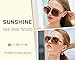 FEISEDY Polarized Women Square Sunglasses Sparkling Composite Shiny Frame B2289