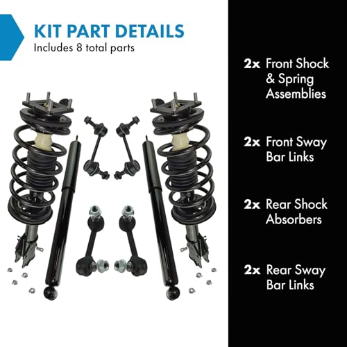 Image of TRQ Front and Rear Suspension Kit Complete Strut & Coil Spring Assembly Shock Absorber Sway Bar Stabilizer Link for 2007-2015 Mazda CX-9