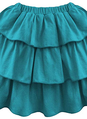 Image of A.T.U.N. (ALL THINGS UBER NICE) Girls Cotton Elasticated Stylish Tiered Skirt | Mini Skirt for Girls