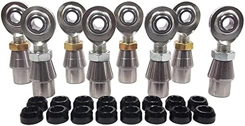 QSC 5/8 X 3/4-16 Economy 4-Link Rod End Kit with 5/8 Aluminum Cone Spacers & Bungs .120 Wall, Rod End, Heim Joint