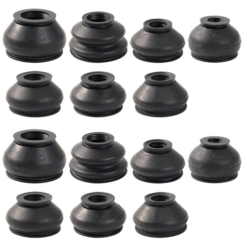 14x Universal-Staubschutzkappe Traggelenk Spurstangenkopf Gummimanschette für Kugelkopf Kreuzgelenke Spurstange und Kugelgelenk Gelenkmanschette Spurstangenkugelgelenk für Auto & Motorrad