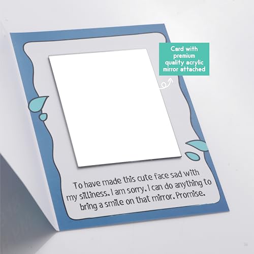 Image of Oye Happy - Sorry Mirror Card - Apology Gift for Your Loved Ones /Boyfriend /Girlfriend /Husband /Wife