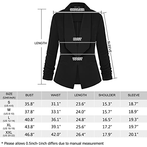 Unifizz Womens Casual Blazers Open Front 3/4 Sleeve Work Office Jackets Blazer Casual Work Blazer #Floral-2,Size 2Xl# #TOP3