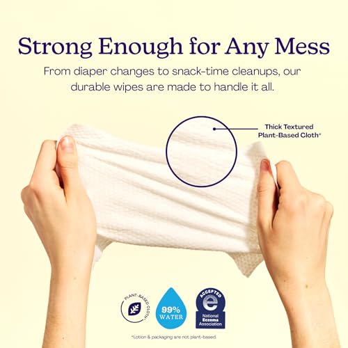Image of Hello Bello Premium Wipes, Designed for Sensitive Skin with Chamomile & Aloe Extracts, Flower Pop (12 Resealable Packets = 720 Total Wipes)