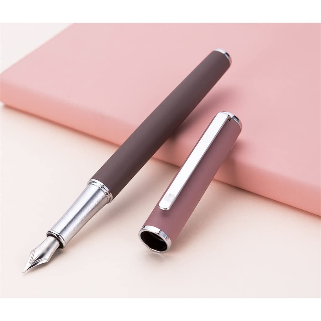 Stylo plume en métal mat avec pointe d'encre de 0,4 mm, excellente écriture, bureau