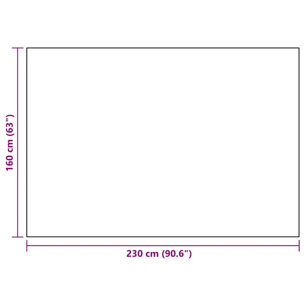Dywan zewnętrzny ARAKIL biało-czarny, 160 x 230 cm, dwustronny dywan balkonowy, wodoodporny z polipropylenu, łatwy w pielęgnacji i odporny na działanie promieni UV, na taras i do ogrodu