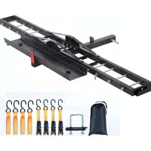Rack para motocicleta Heavy Duty Hitch Mount, transportador de acero con rampa de carga de 47 pulgadas y capacidad de 600 lbs miniatura 6