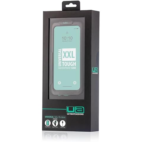 Ultimateaddons Tough Case XXL 168 x 68mm Motorcycle Handlebar Kit with Helix Swivel Mount Cover