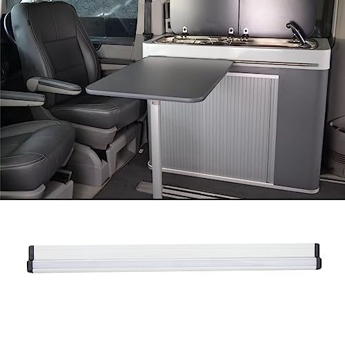 Keenso 19,7-Zoll-RV-Tischschiene – Wandtisch-Stützschiene aus Hochfester Aluminiumlegierung, Rostbeständiges Design, Unterstützt Lichtstreifen, für Yacht-Boot-Wohnwagen