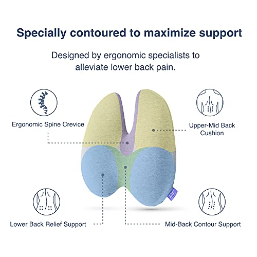 image for C CUSHION LAB Extra Dense Lumbar Pillow - Patented Ergonomic Multi-Reg